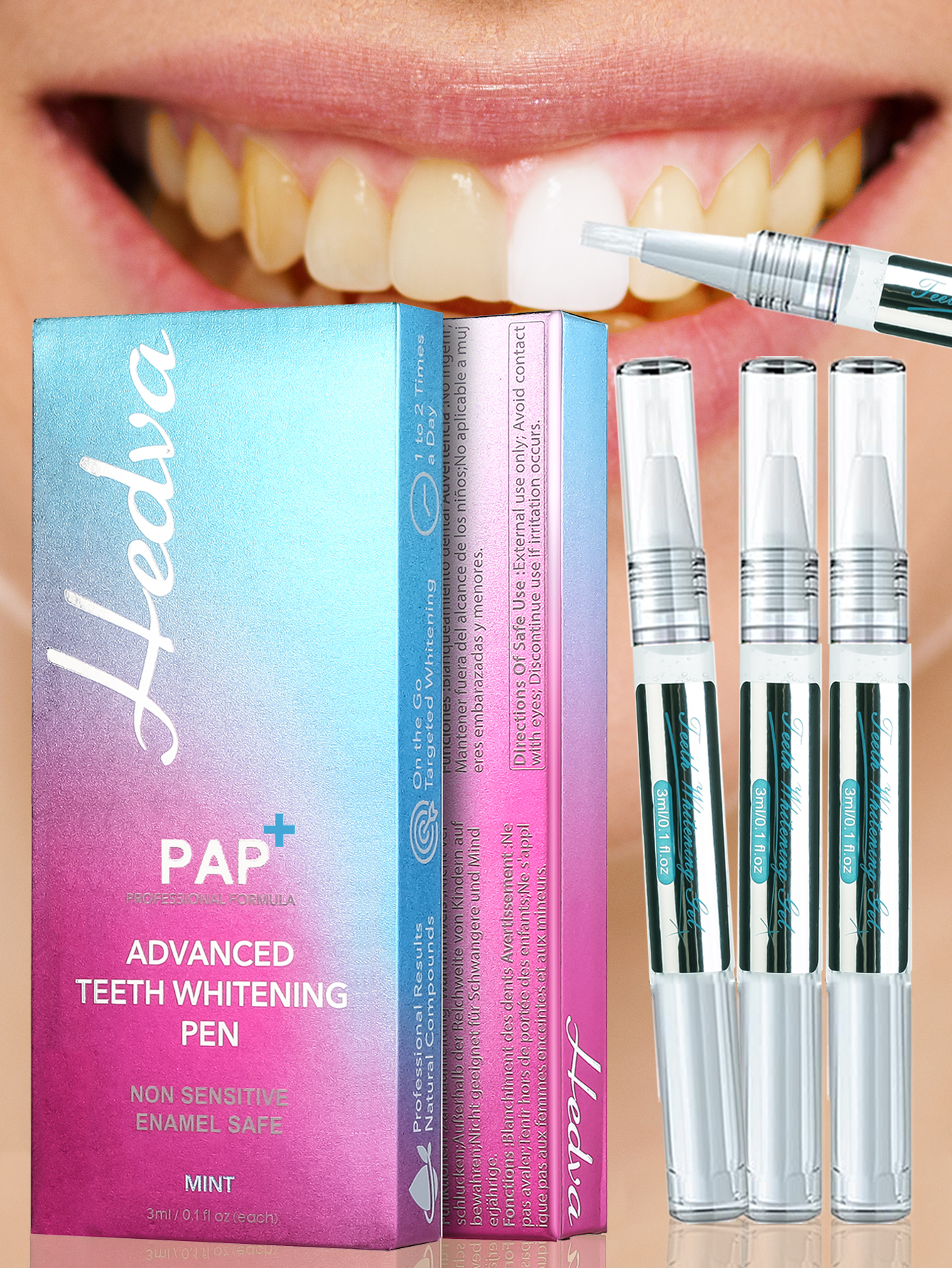 Teeth Whitening Instant - Hedva PAP+ Teeth Whitening Pen Safe