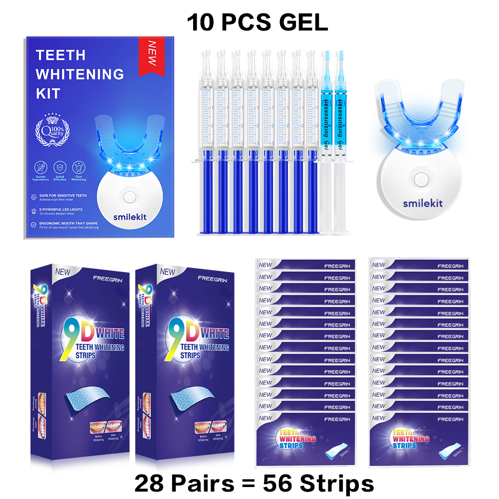 Teeth Whitening Gels - Teeth Whitening Kit - 5X LED