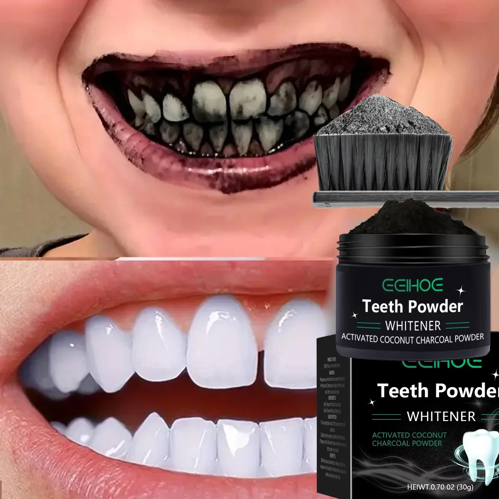 Teeth Whitening Instant - Teeth Brightening Whitening Powder Deep Cleaning