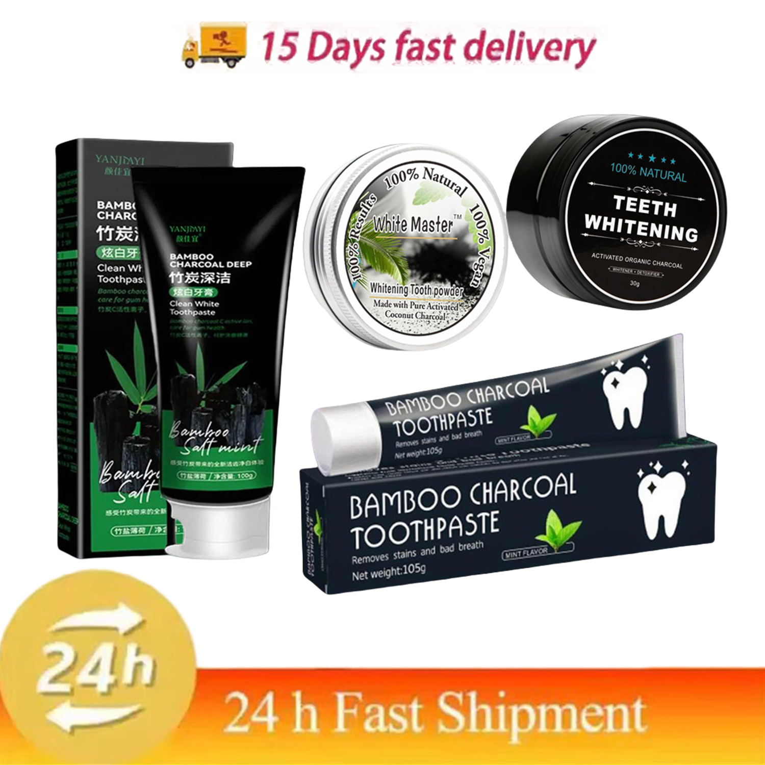 Bamboo Charcoal Toothpaste Whi - Teeth Whitening Charcoal บทวิจารณ์และราคา