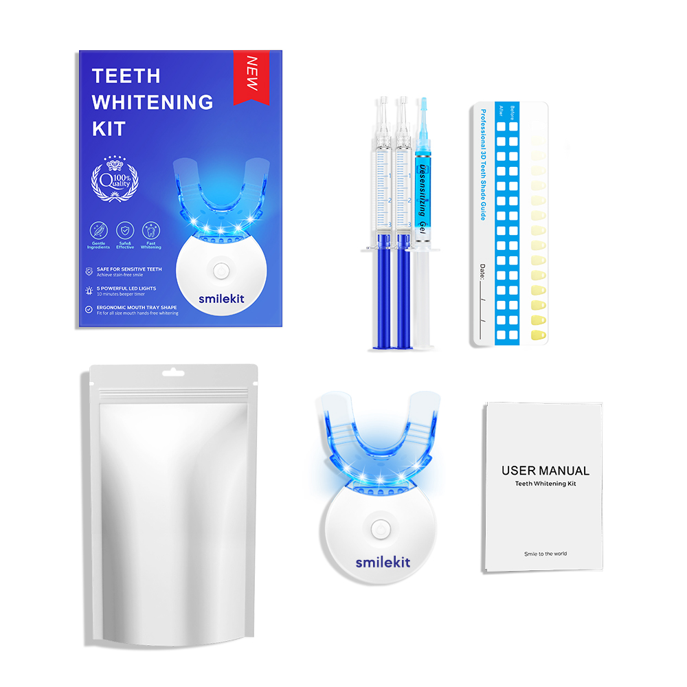 Teeth Whitening Kit - 5X LED L - Teeth Whitening Gels บทวิจารณ์และราคา