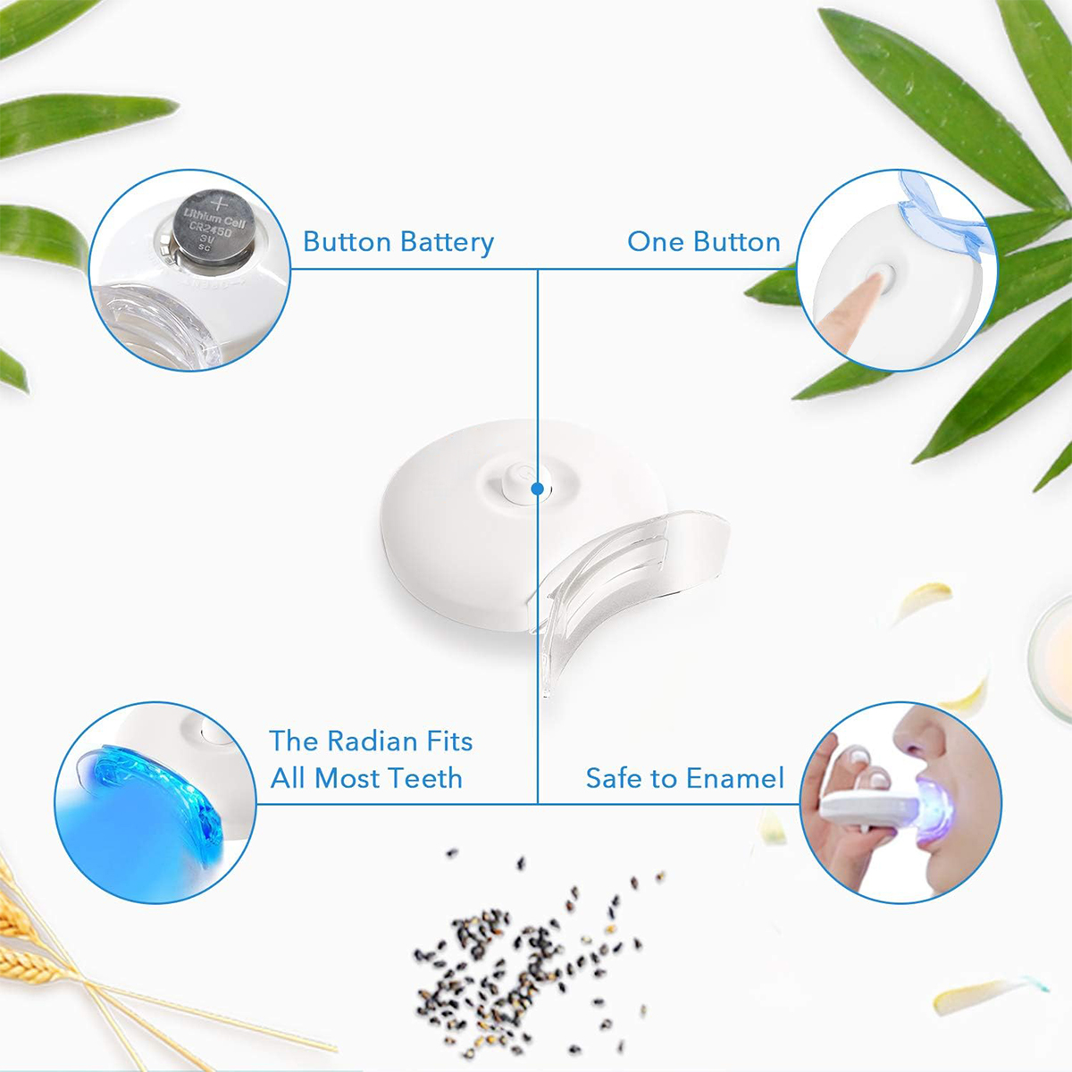 Teeth Whitening Kit - 5X LED L - Teeth Whitening Gels บทวิจารณ์และราคา