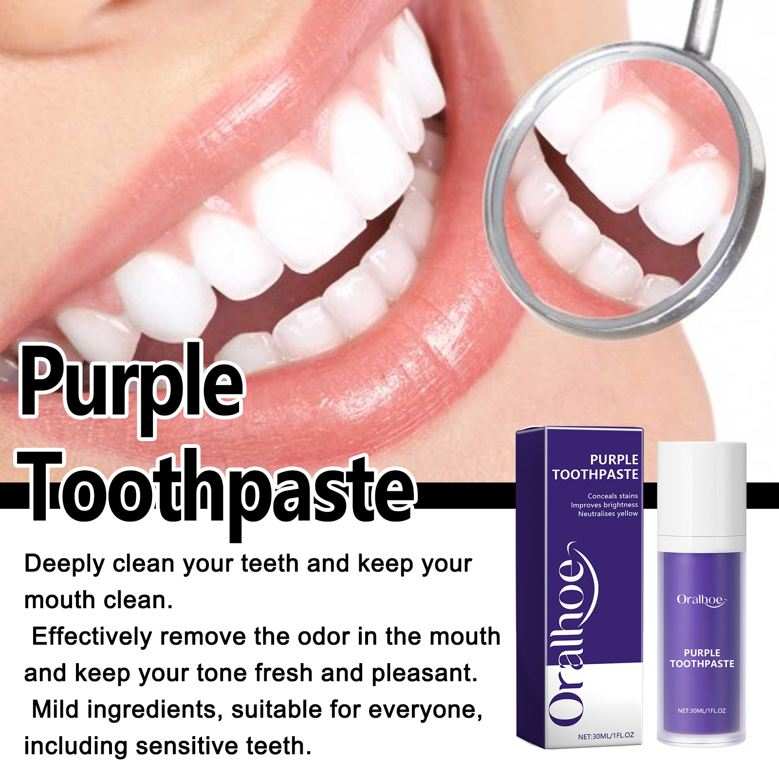 Xylitol Mint Purple Toothpaste - Teeth Whitening Xylitol บทวิจารณ์และราคา