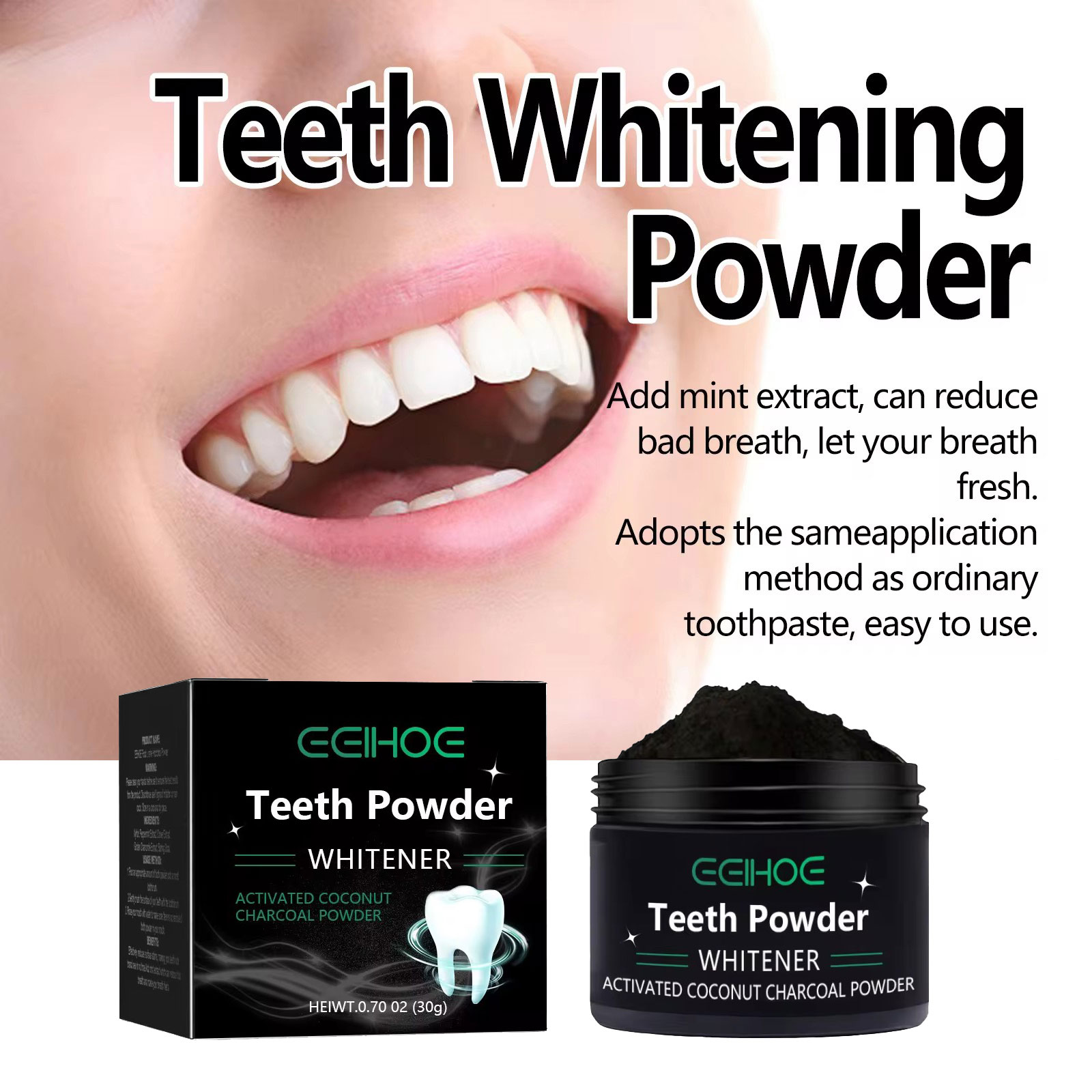 EELHOE Charcoal Powder for Tee - Teeth Whitening Charcoal บทวิจารณ์และราคา