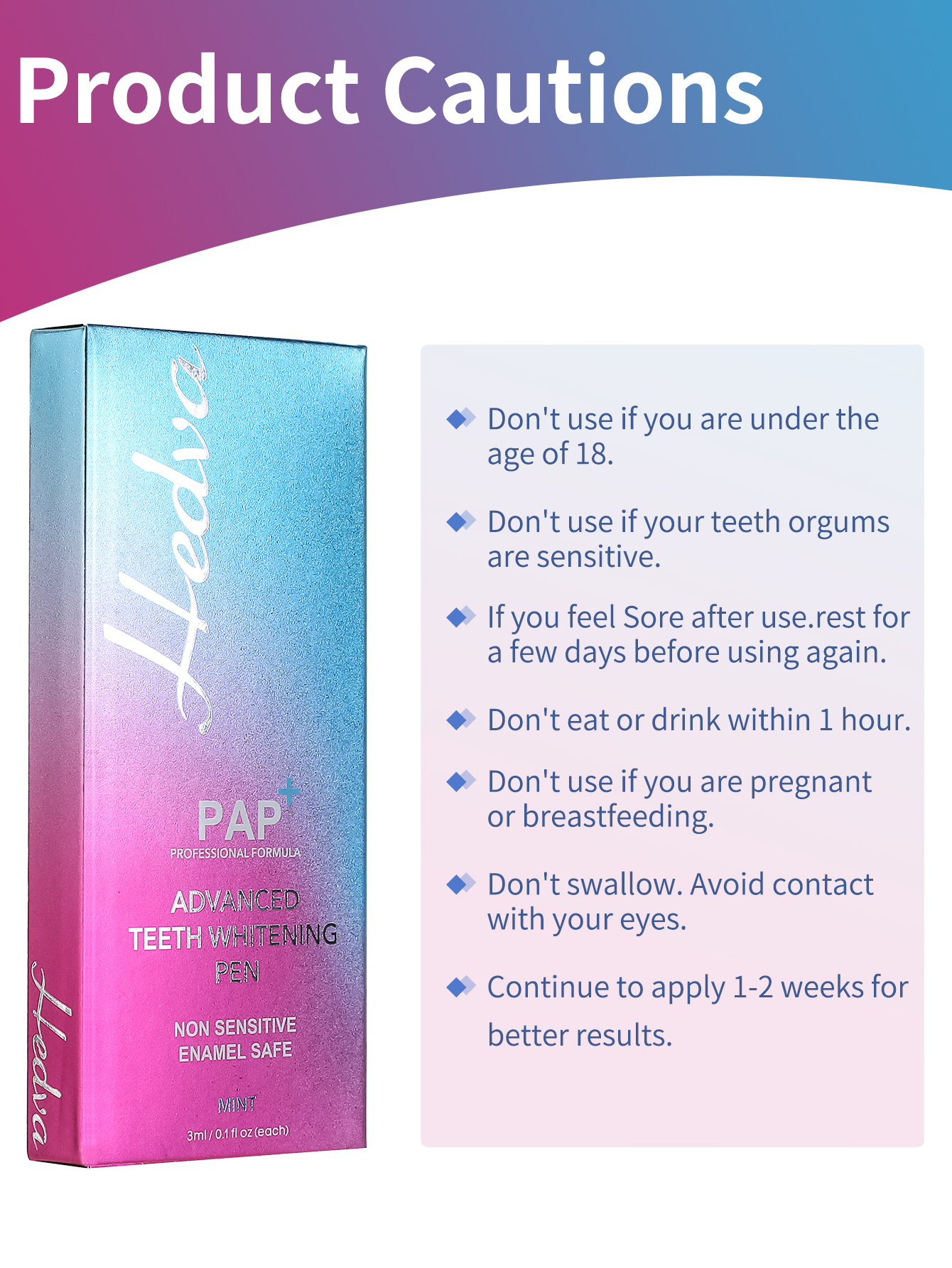 Hedva PAP+ Teeth Whitening Pen - Teeth Whitening Instant บทวิจารณ์และราคา