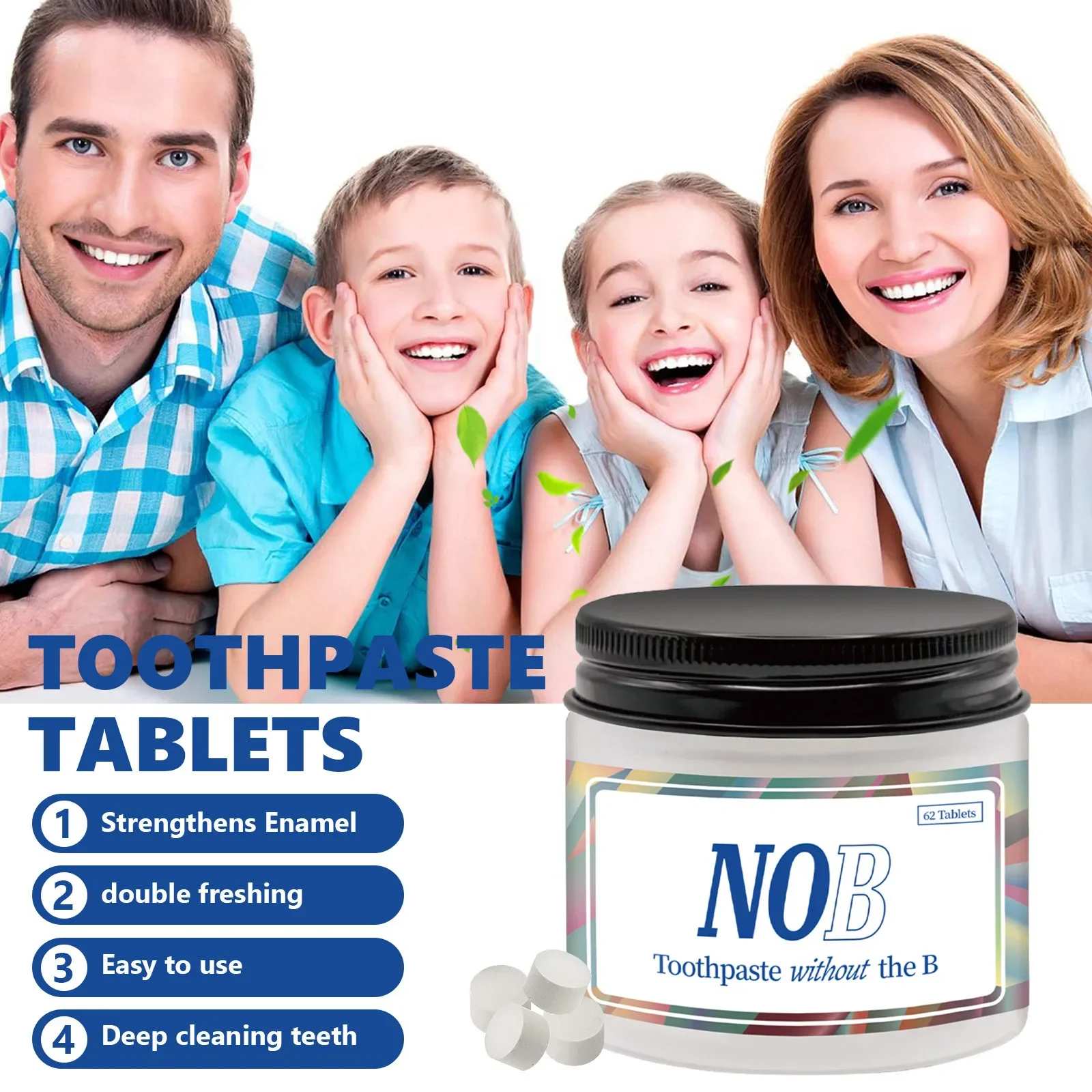 Solid Toothpaste Tablets Mint  - Teeth Whitening Charcoal บทวิจารณ์และราคา
