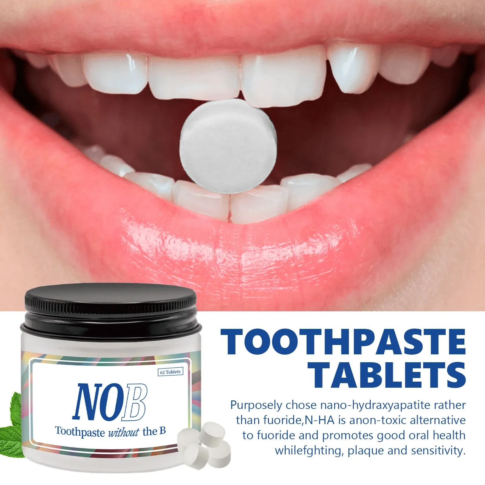 Solid Toothpaste Tablets Mint  - Teeth Whitening Charcoal บทวิจารณ์และราคา