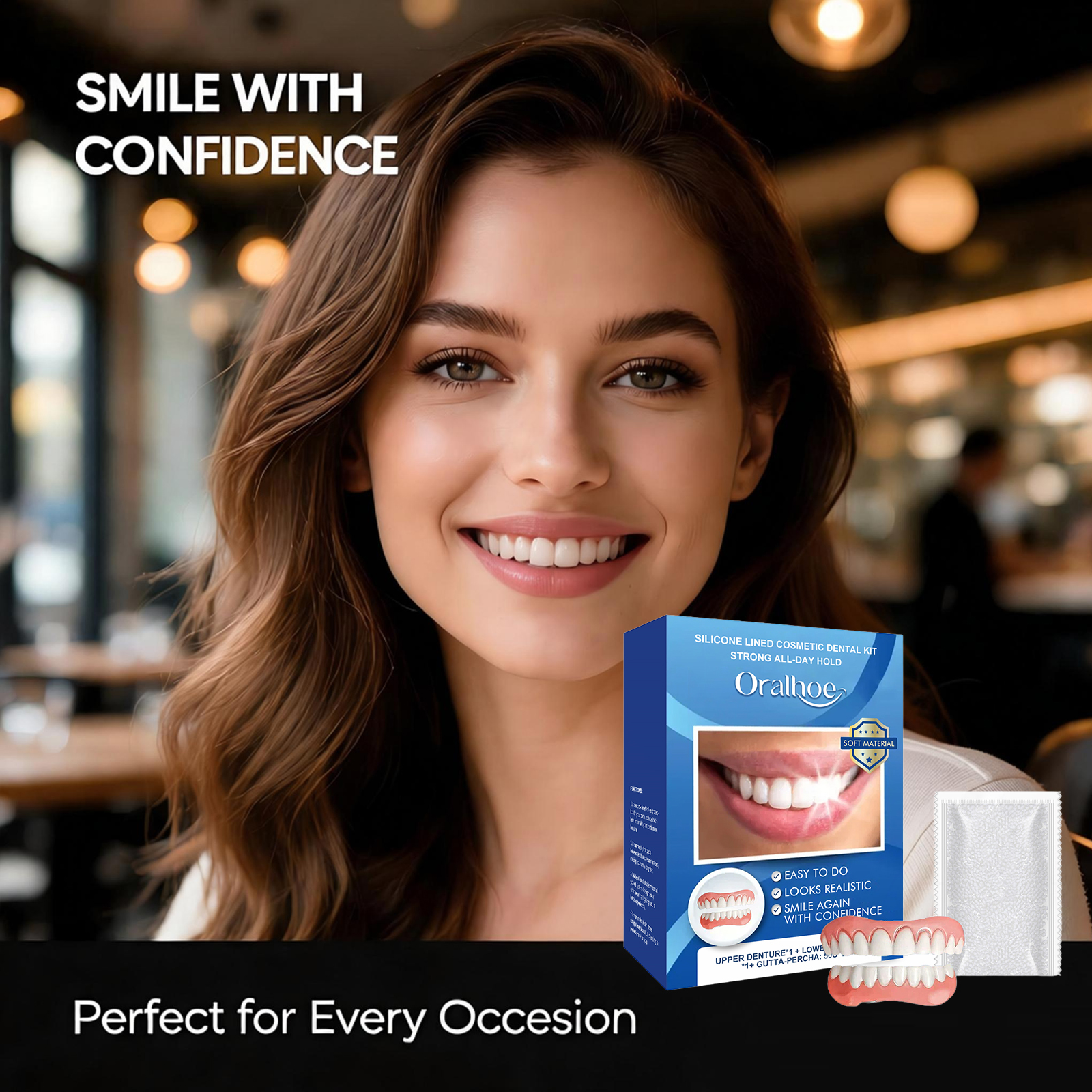 Silicone Lined Cosmetic Dental - Teeth Whitening Instant บทวิจารณ์และราคา