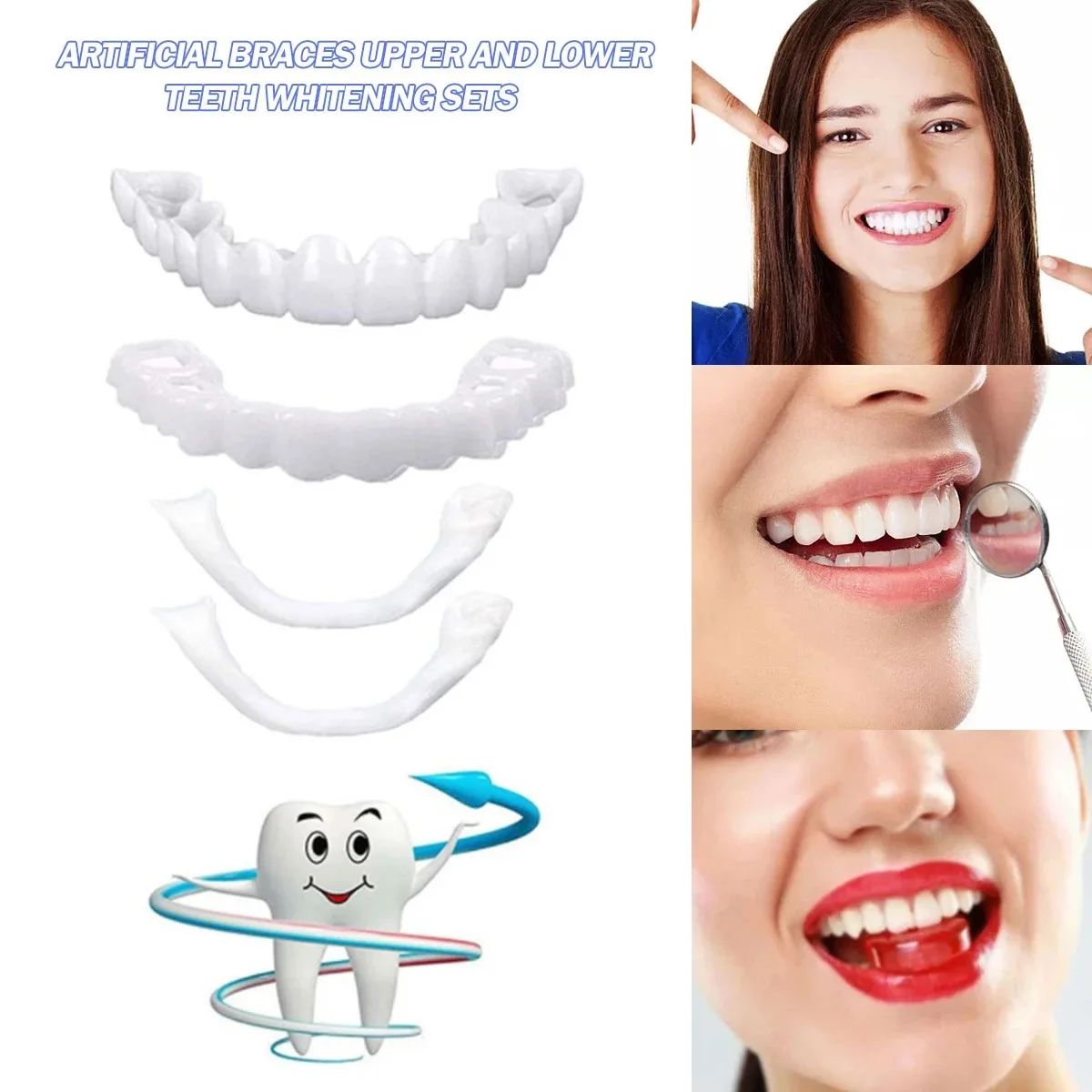 Teeth Veneers Whitening Dentur - Teeth Whitening Kit บทวิจารณ์และราคา