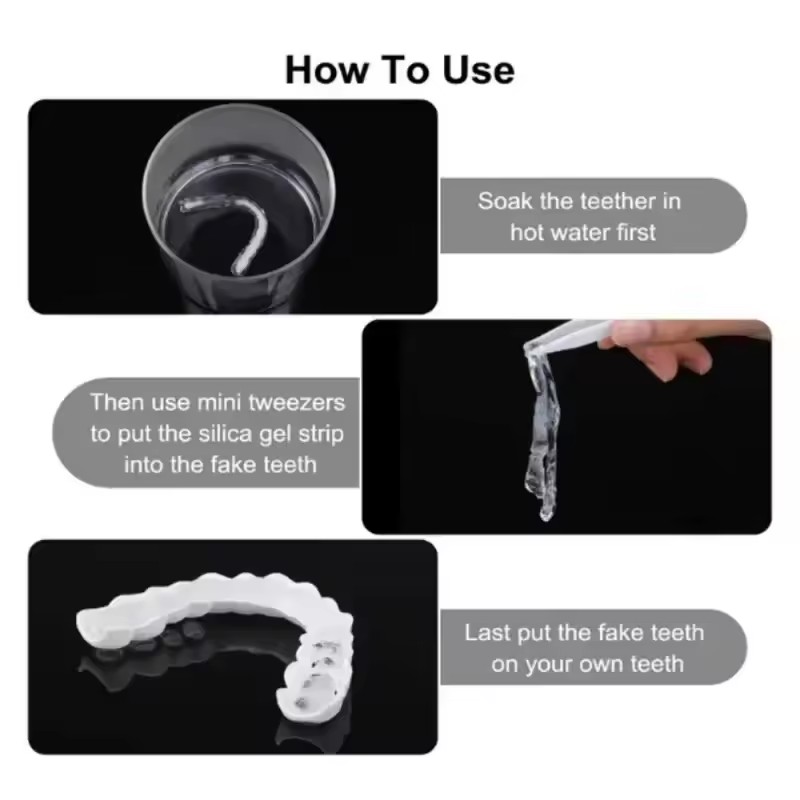 Teeth Veneers Whitening Dentur - Teeth Whitening Kit บทวิจารณ์และราคา
