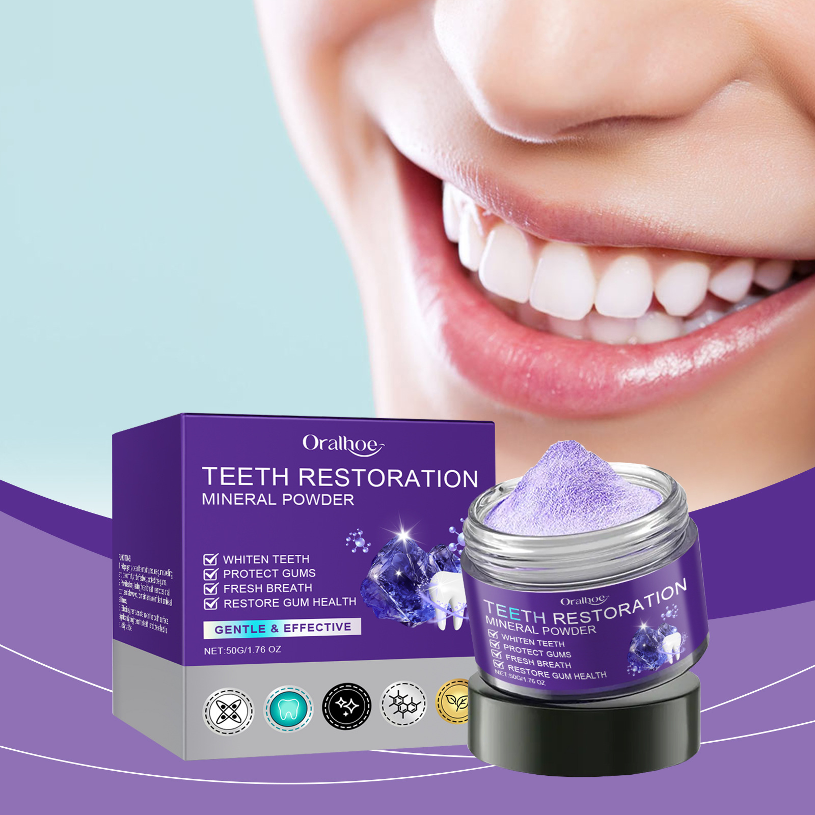 Teeth Restoration Mineral Powd - Teeth Whitening Instant บทวิจารณ์และราคา