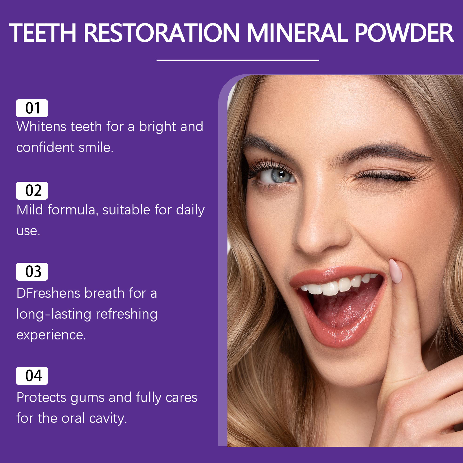 Teeth Restoration Mineral Powd - Teeth Whitening Instant บทวิจารณ์และราคา