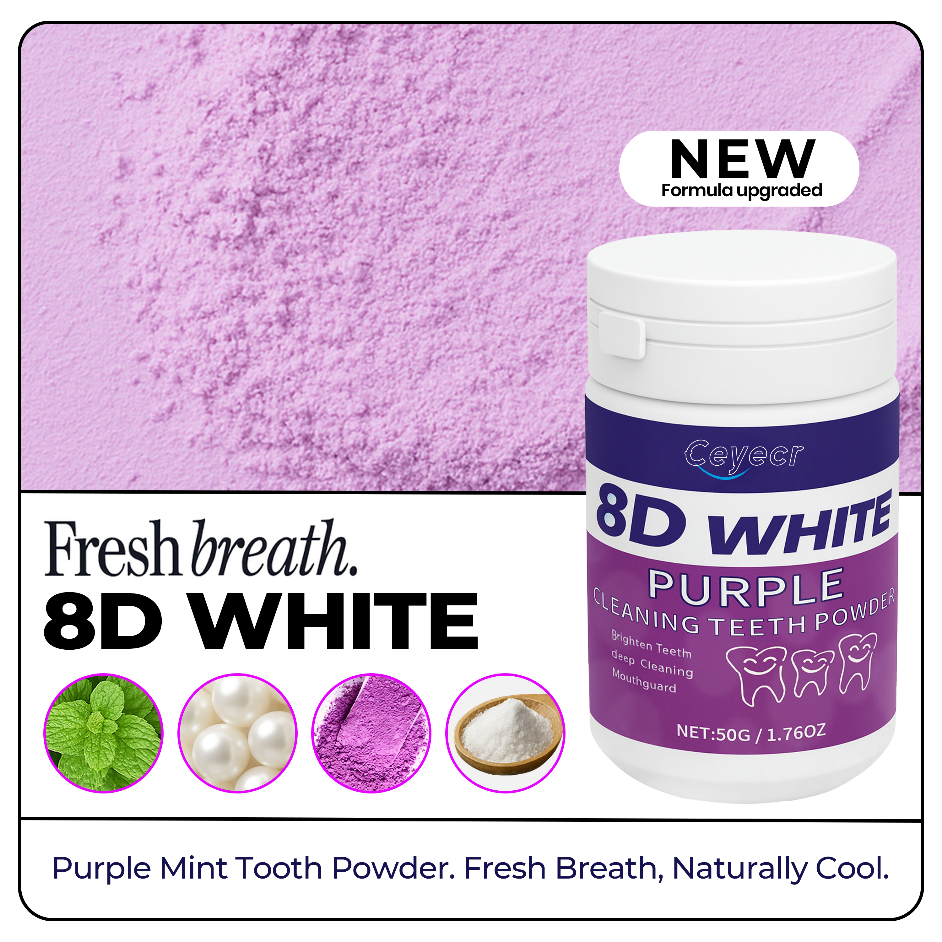 8D white Teeth Whitening Powde - Teeth Whitening Instant บทวิจารณ์และราคา