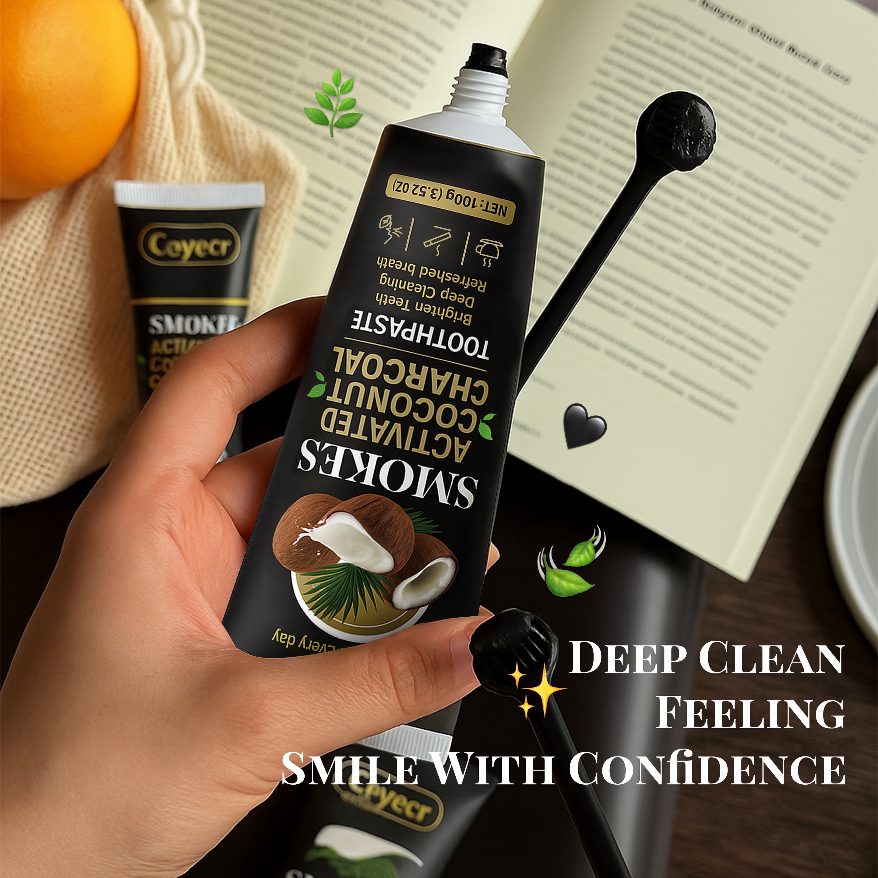 1pc Natural Activated Charcoal - Remineralizing Toothpaste บทวิจารณ์และราคา