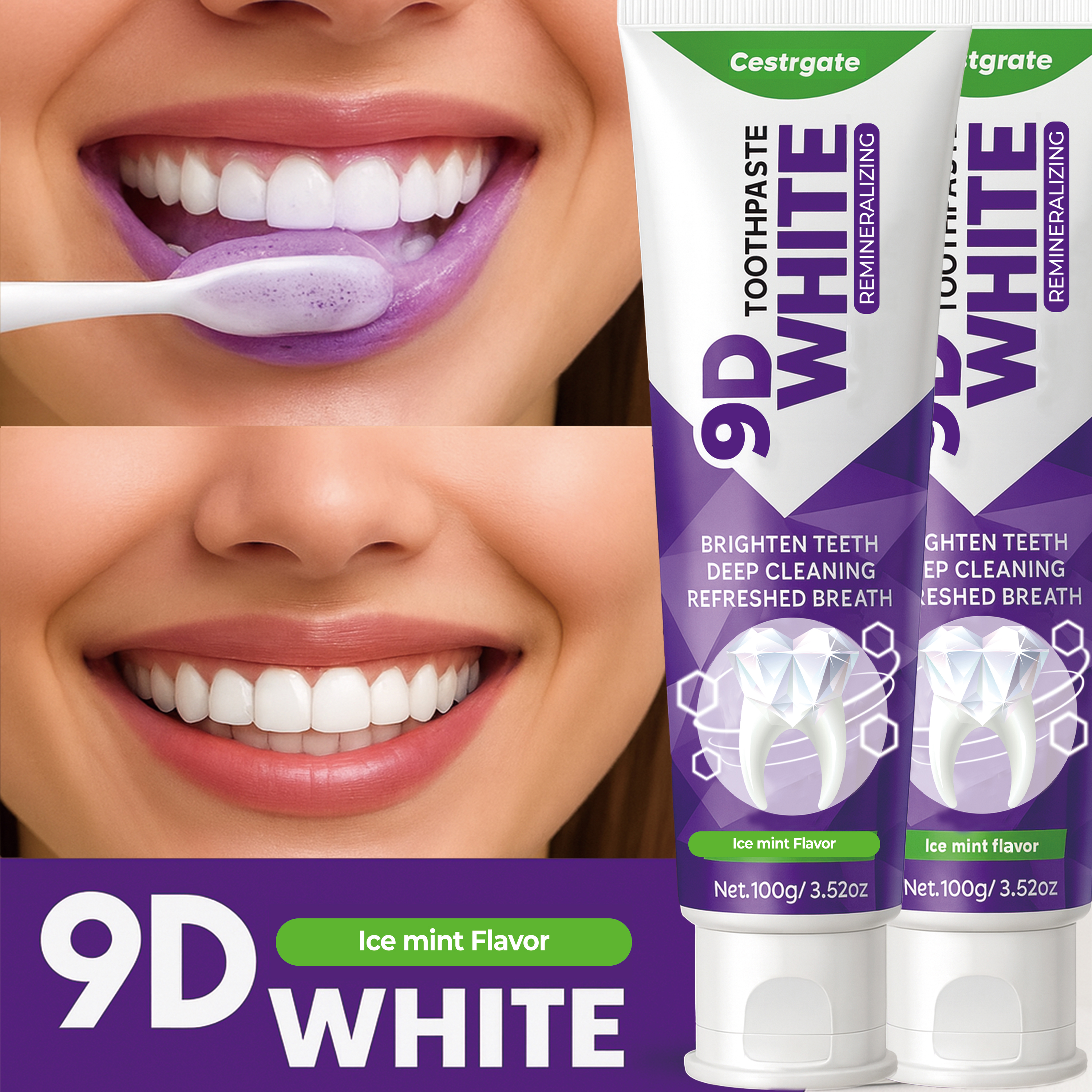 9D White 10% Hydroxyapatite To - Remineralizing Toothpaste บทวิจารณ์และราคา