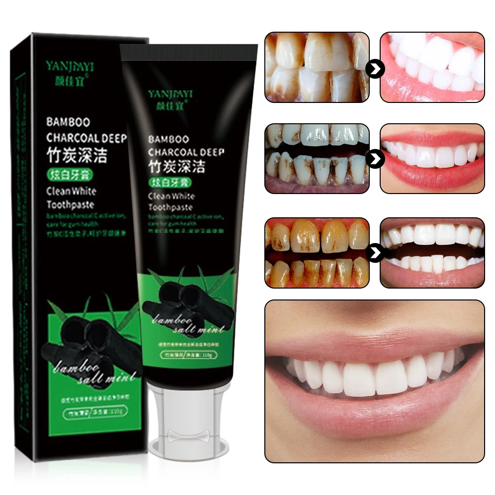 110g Bamboo Charcoal Black Too - Teeth Whitening Charcoal บทวิจารณ์และราคา