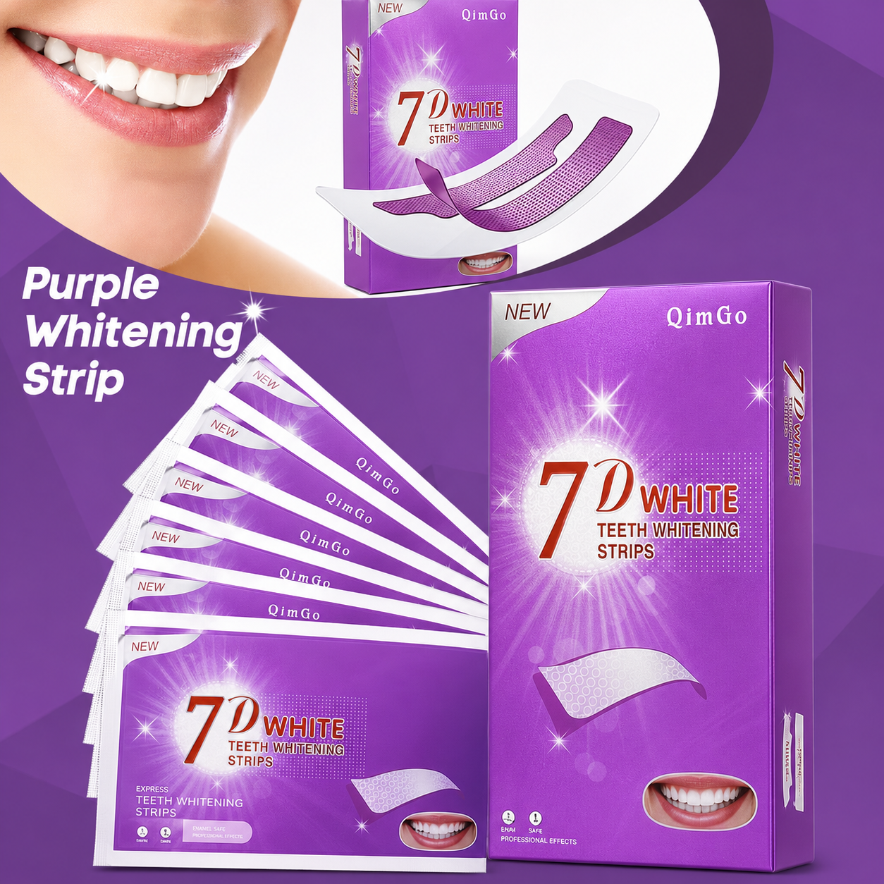 Purple Teeth Whitening Strip N - Teeth Whitening Instant บทวิจารณ์และราคา