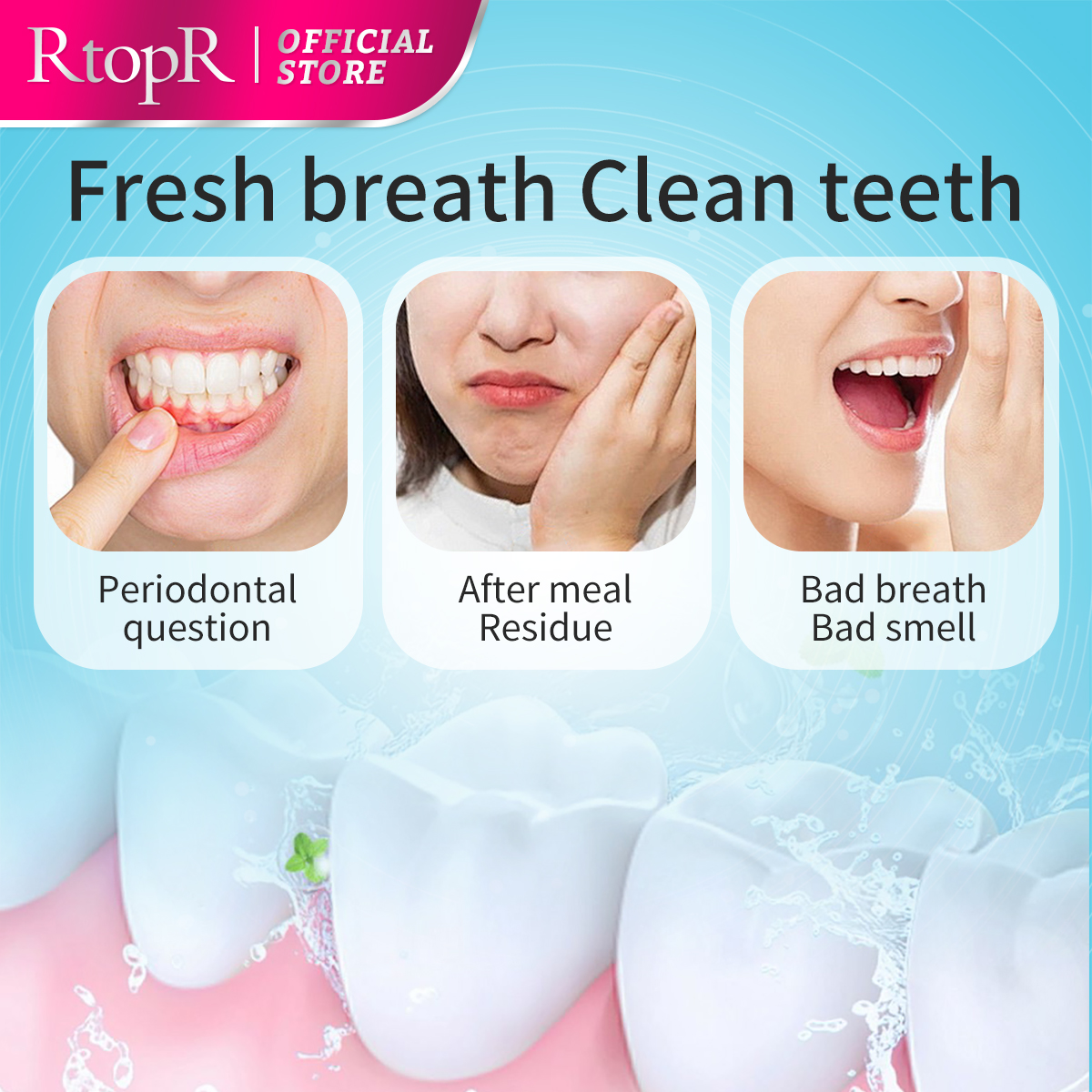 RtopR Mint Whitening Teeth Mou - Teeth Whitening Xylitol บทวิจารณ์และราคา