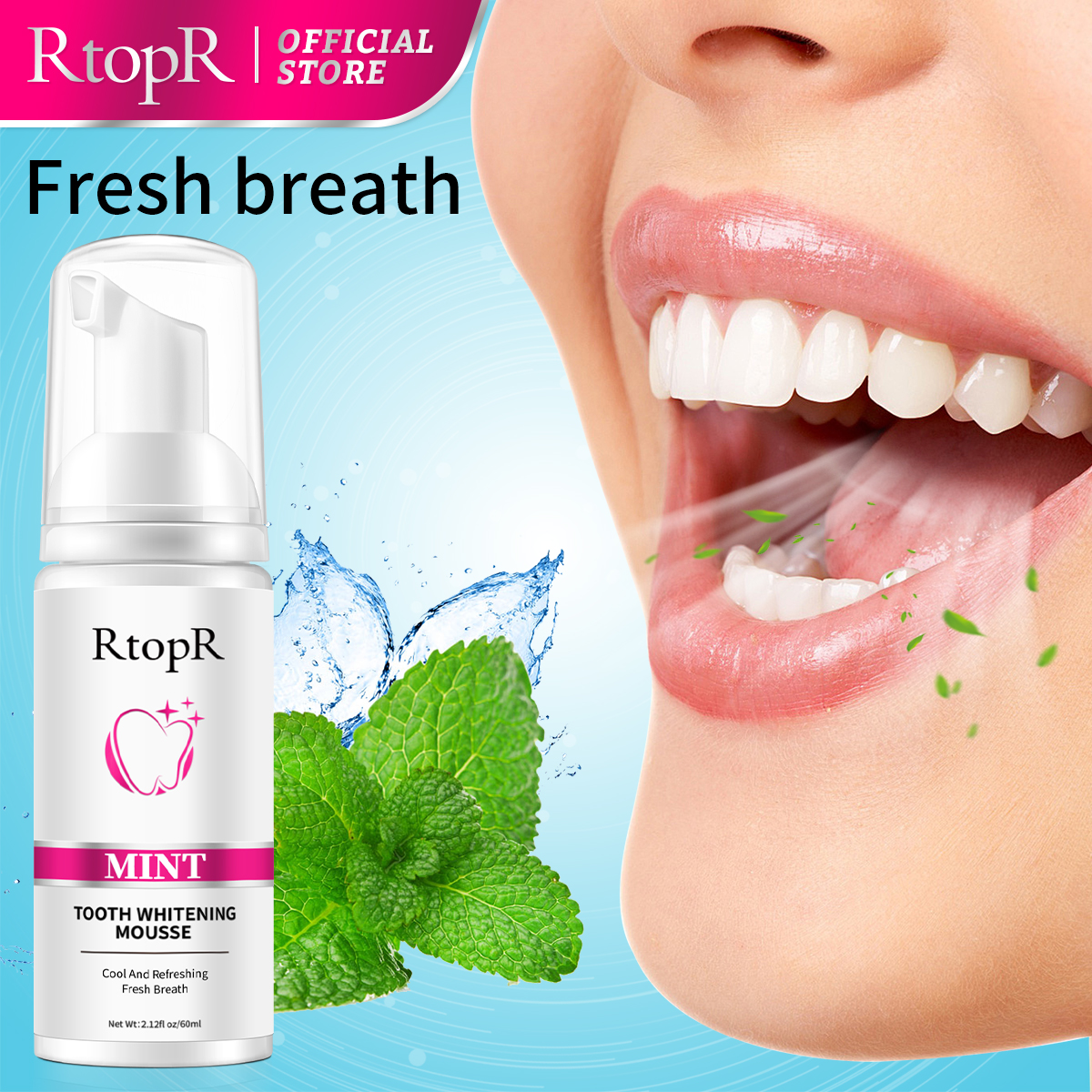 RtopR Mint Whitening Teeth Mou - Teeth Whitening Xylitol บทวิจารณ์และราคา