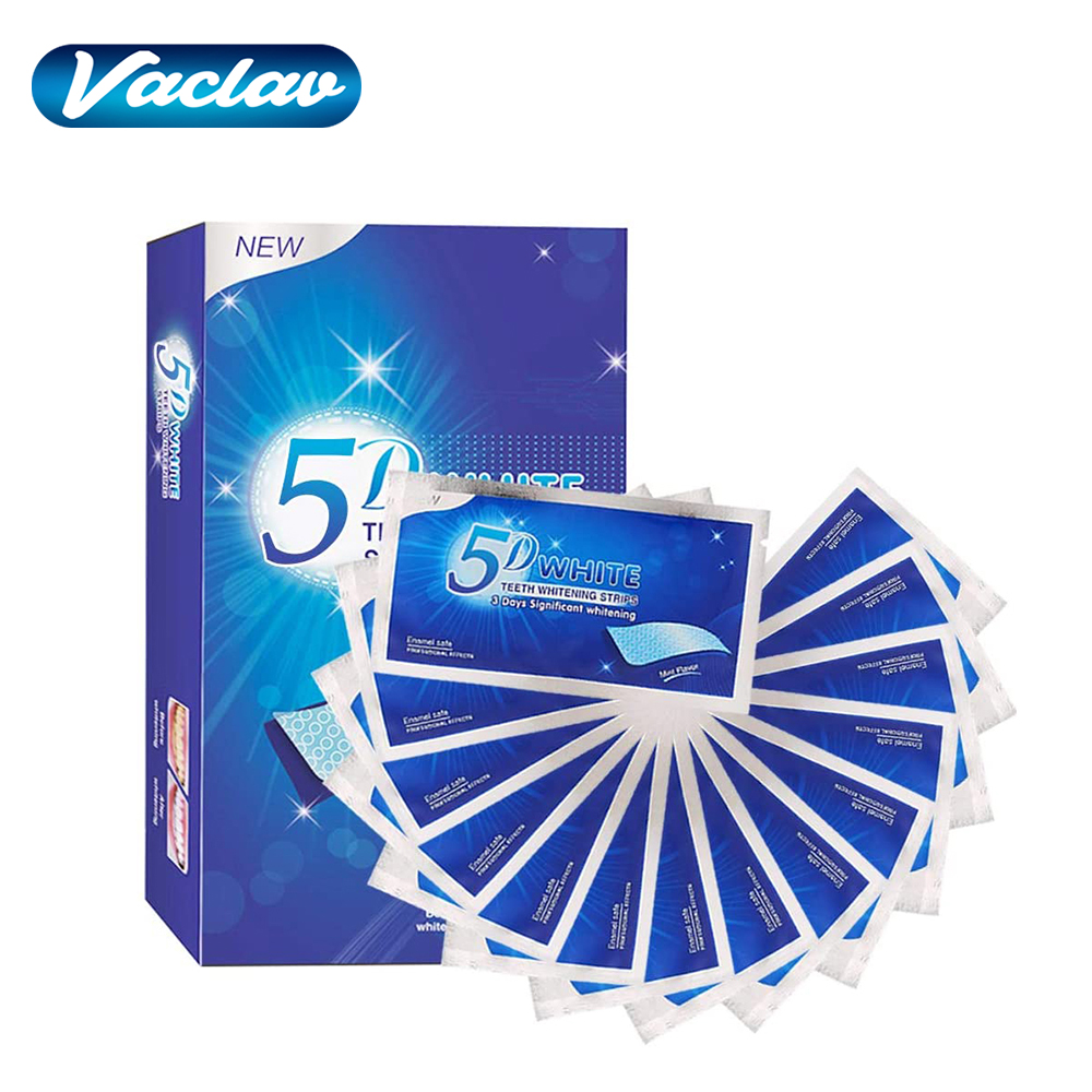 5D White Teeth Whitening Strip - Teeth Whitening Xylitol บทวิจารณ์และราคา
