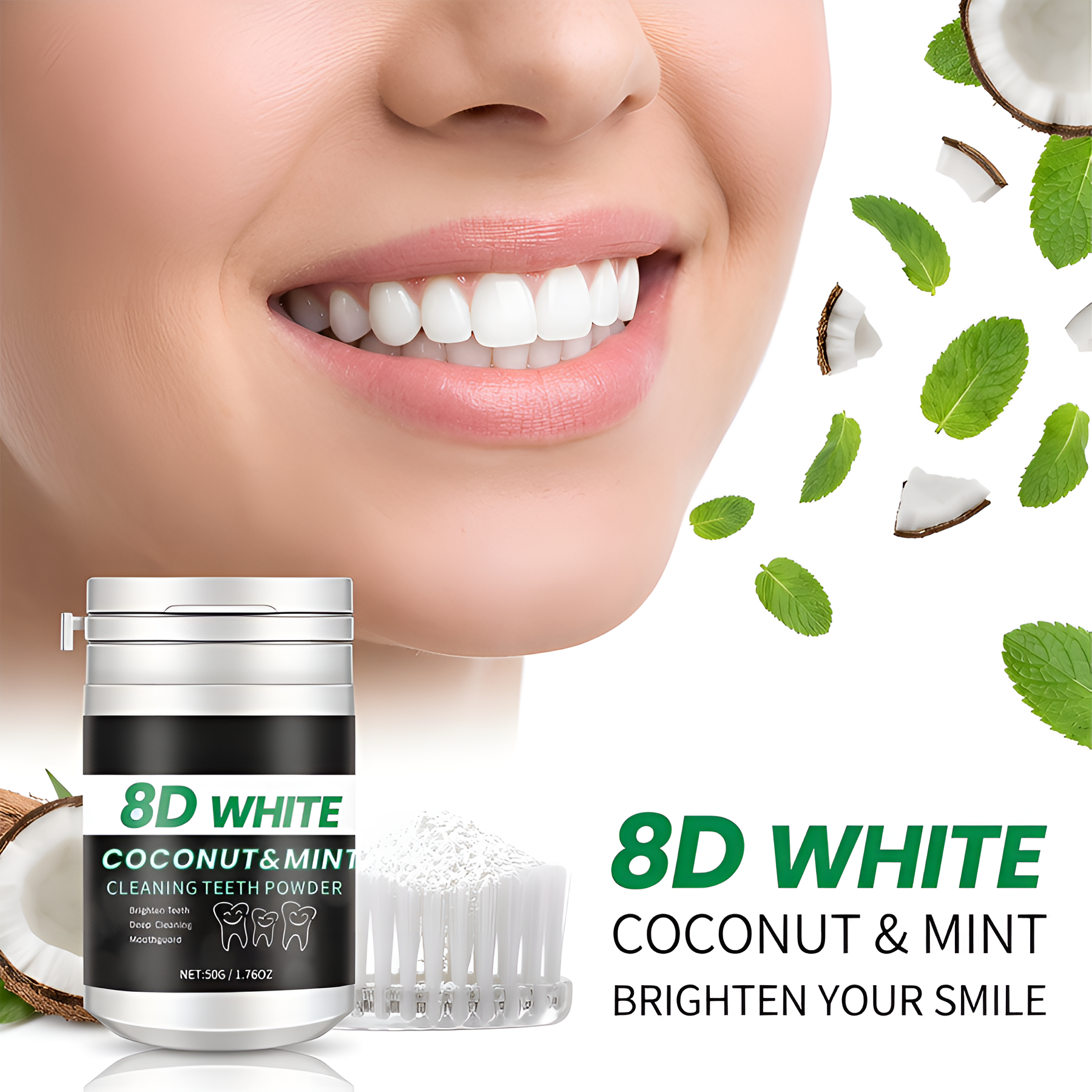 8D Charcoal Teeth Whitening Po - Teeth Whitening Charcoal บทวิจารณ์และราคา