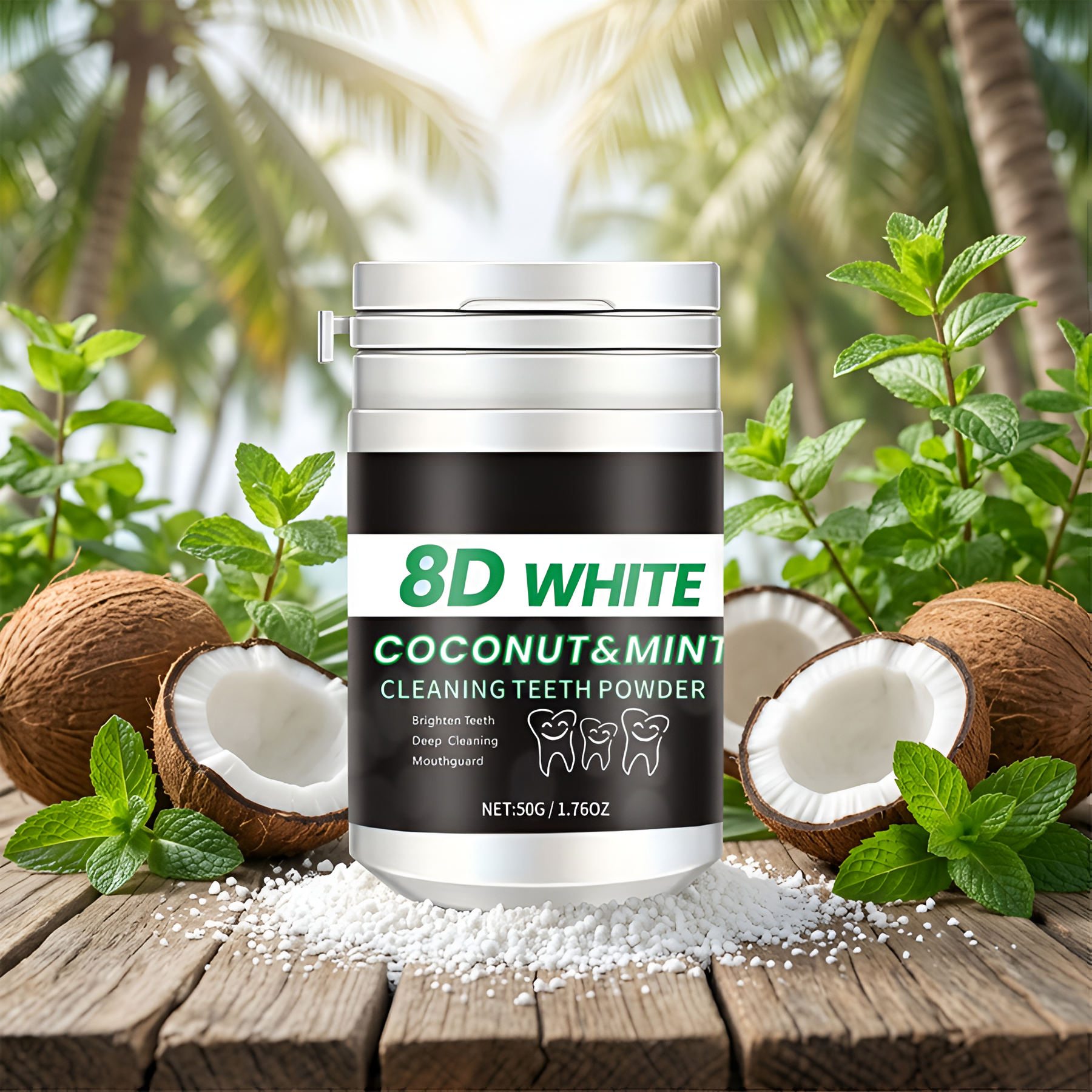 8D Charcoal Teeth Whitening Po - Teeth Whitening Charcoal บทวิจารณ์และราคา