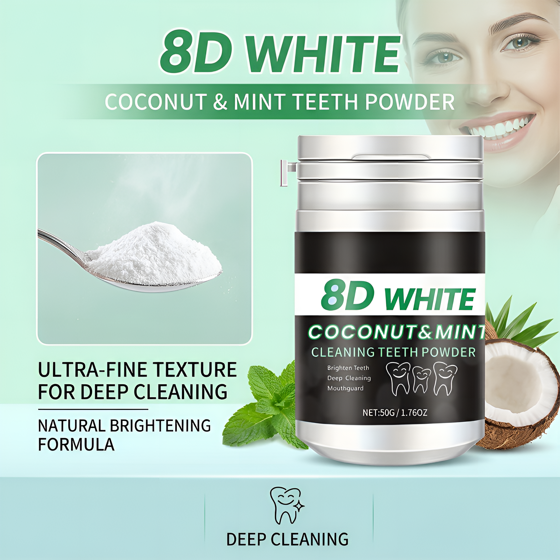 8D Charcoal Teeth Whitening Po - Teeth Whitening Charcoal บทวิจารณ์และราคา