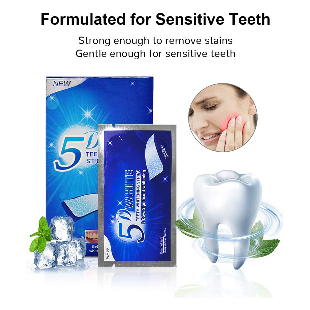 5D White Teeth Whitening Strip - Teeth Whitening Gels บทวิจารณ์และราคา