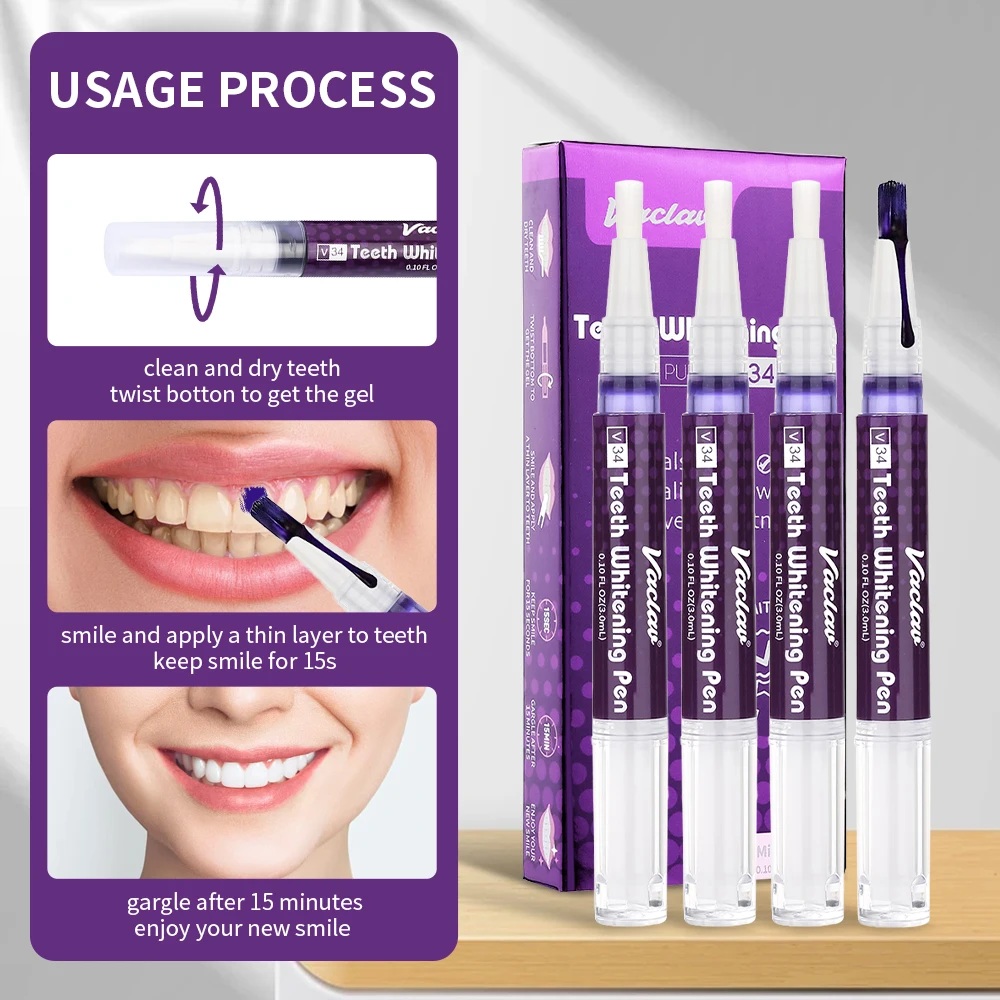 Vaclav V34 Purple teeth whiten - Teeth Whitening Gels บทวิจารณ์และราคา